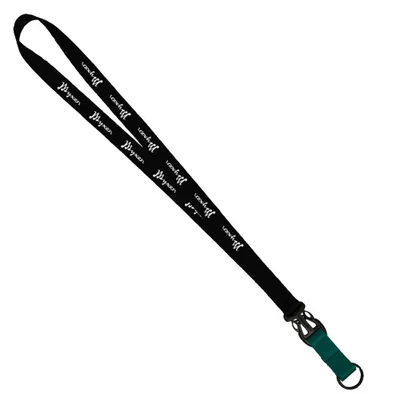 3/4" Multi color (Top and bottom) Nylon Lanyard with Plastic Slide Buckle R