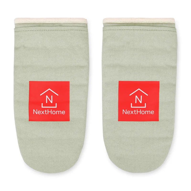 La Cuisine Oven Mitt Set of Two with AWARE™ - Light Grey