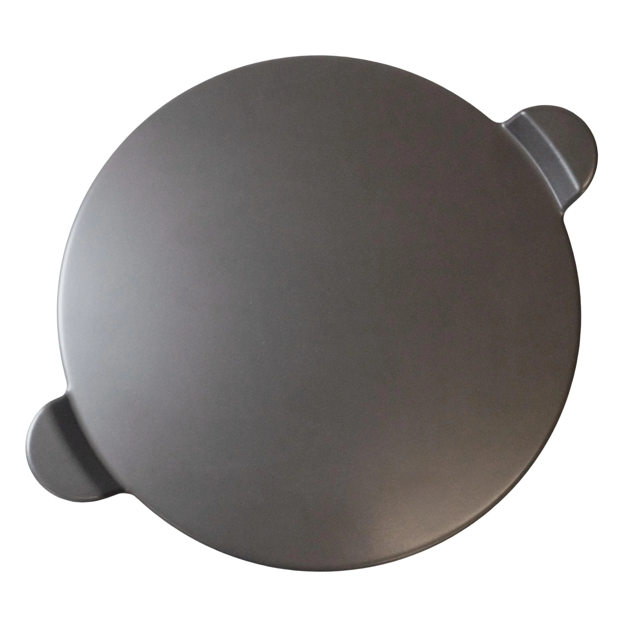 KitchenSupply Old Stone Pizza Kitchen - 15-Inch Glazed Pizza Stone W/Handles - Gray