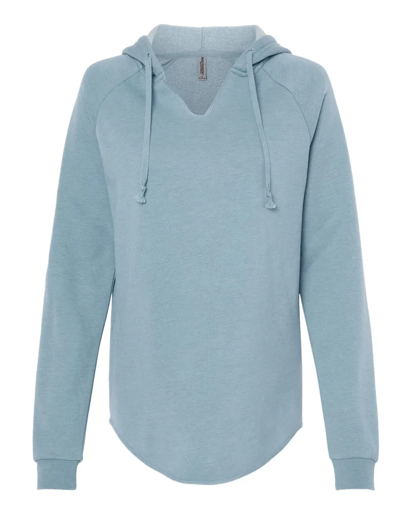 Independent Trading Co.® Women's Lightweight California Wave Wash Hooded Sweatshirt view 7