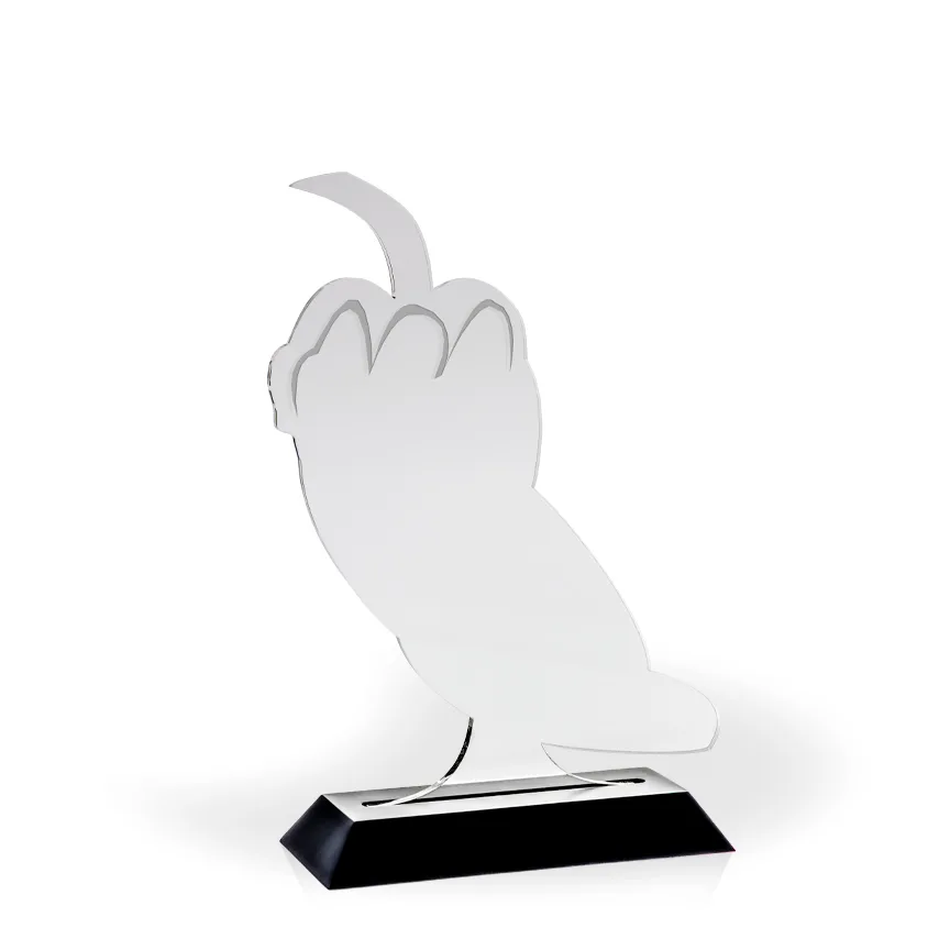 Chili Pepper Award with Black Wood Base - Engraved view 2