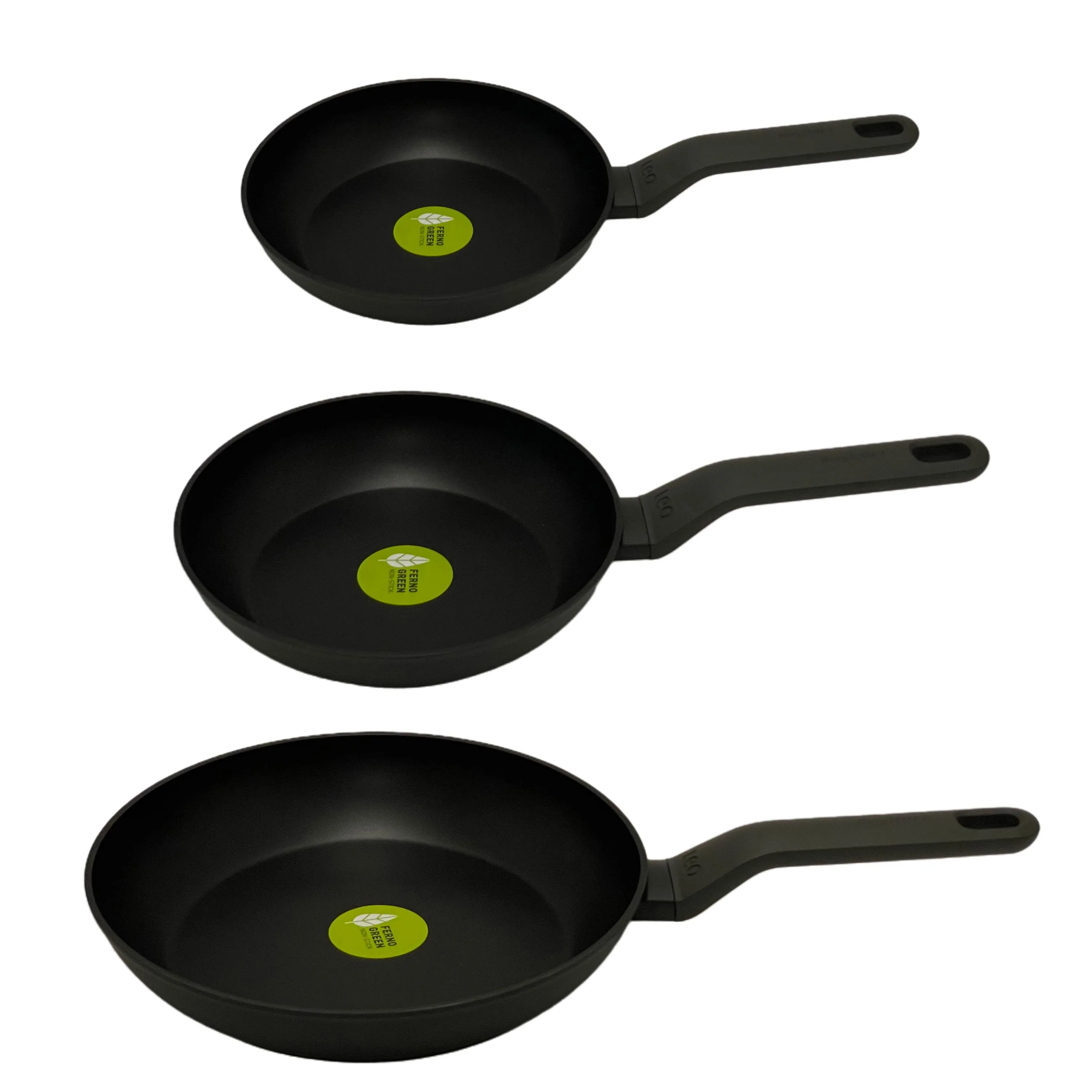 BergHoff Leo 3Pc Ns Fry Pan Set, Dark Grey (8", 10" & 11")