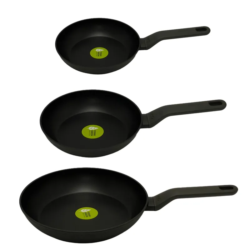 BergHoff Leo 3Pc Ns Fry Pan Set, Dark Grey (8", 10" & 11")