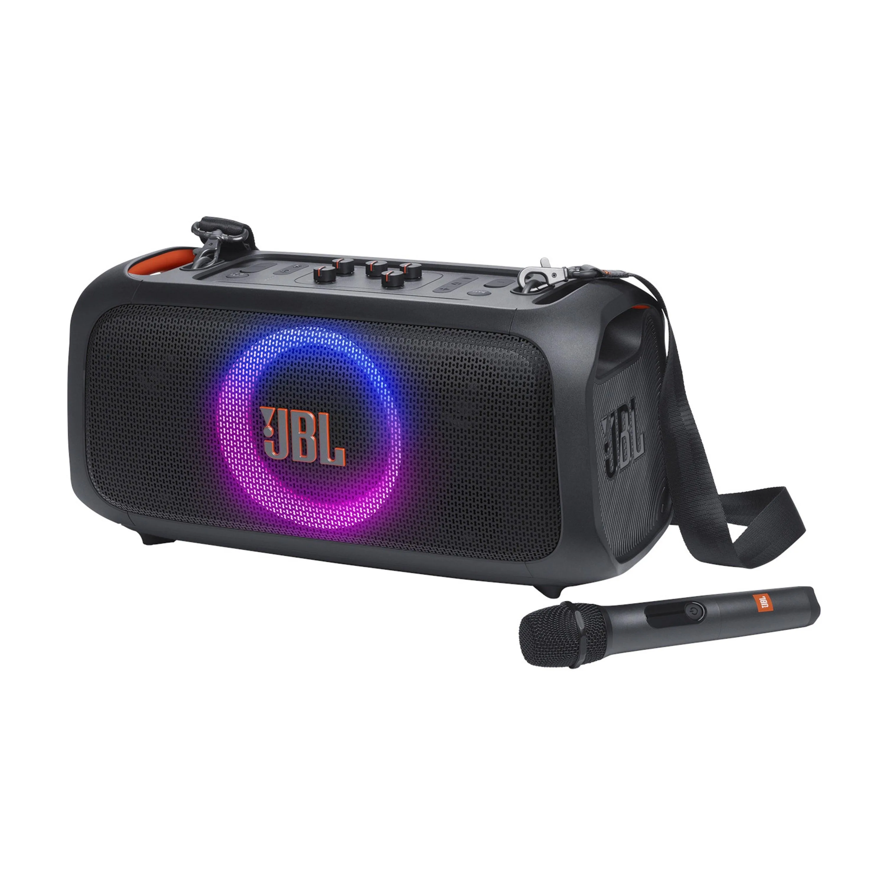 JBL Partybox On-The-Go Essential Portable Party Speaker W/ Lights & Mic