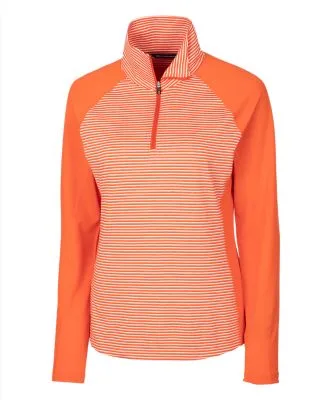 Cutter & Buck Forge Tonal Stripe Stretch Half Zip Womens Top view 4