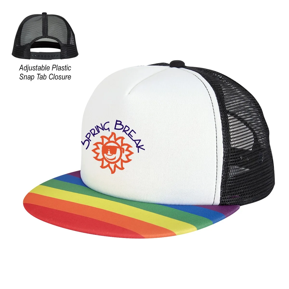 Rainbow Trucker Cap view 2