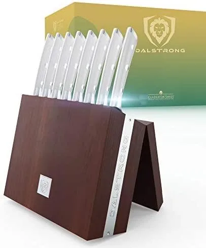 Dalstrong 8-Piece Steak Knife Set - 5" Blade - German Steel - Included Modular Storage Block