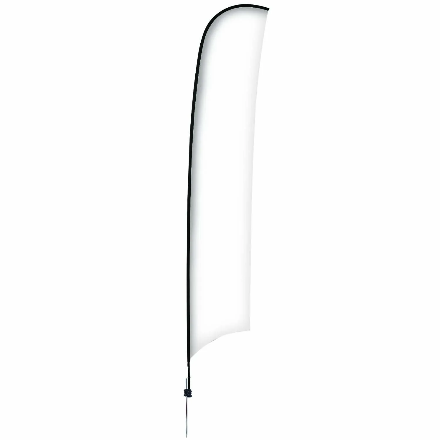 17' Premium Razor Sail Sign Flag, 1-Sided, Ground Spike view 2