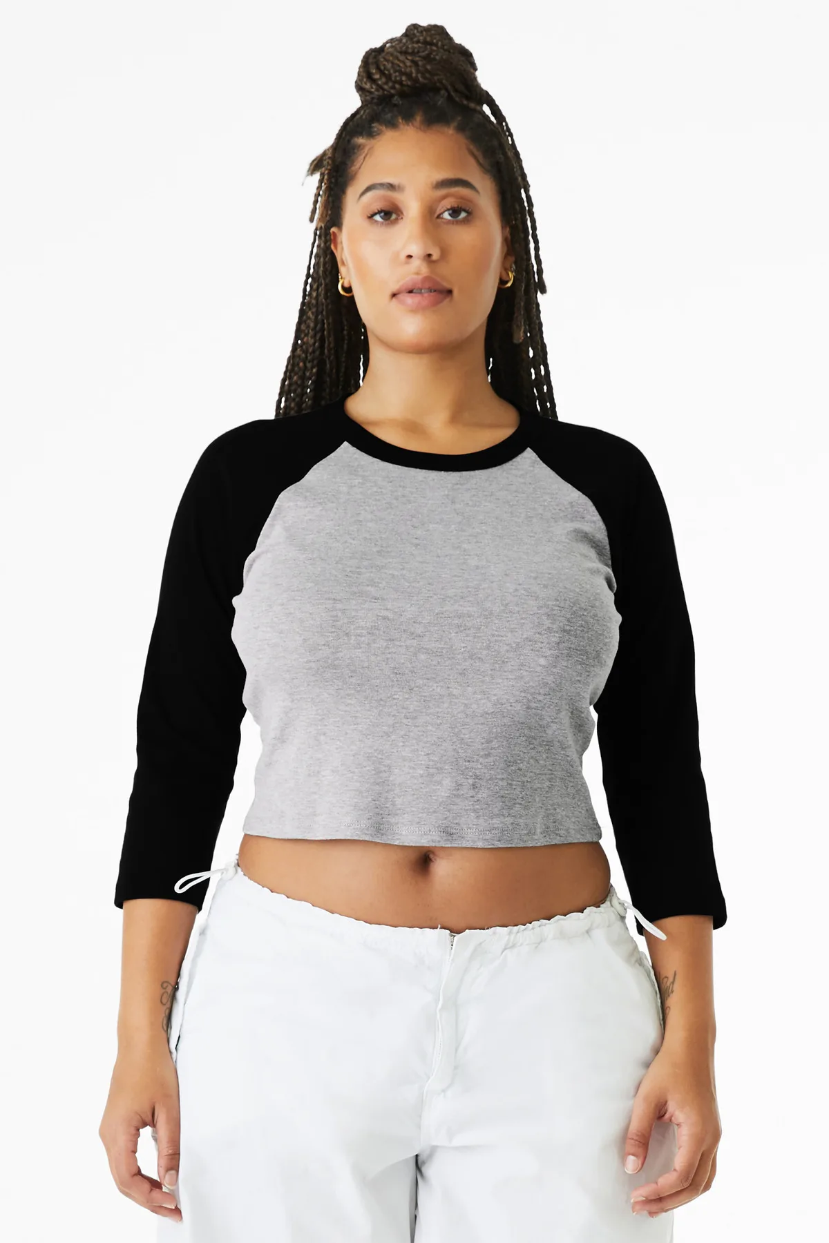 BELLA+CANVAS® Women's Micro Rib 3/4 Raglan Baby Tee