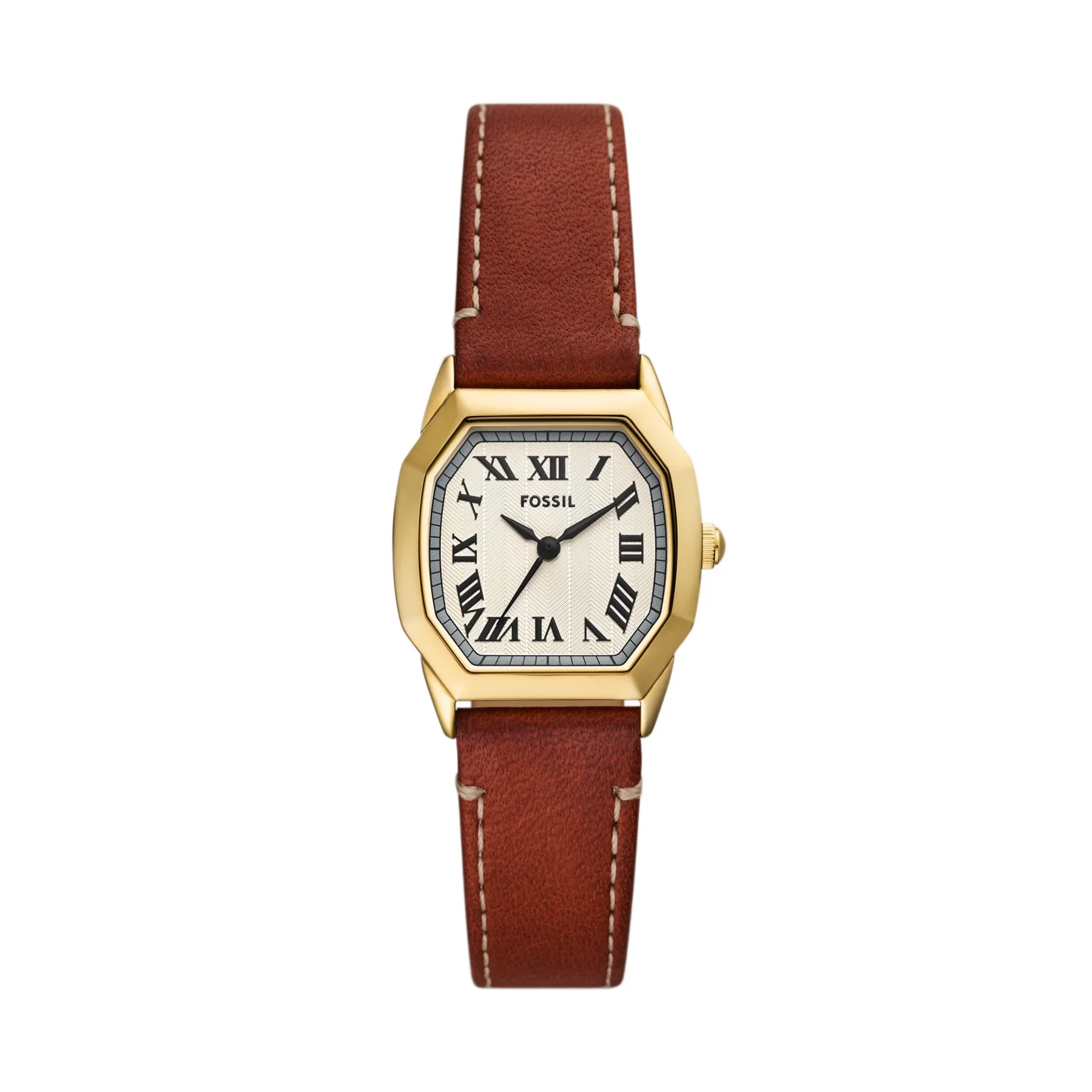 Fossil Women's Harlow Three-Hand Medium Brown Leather Watch