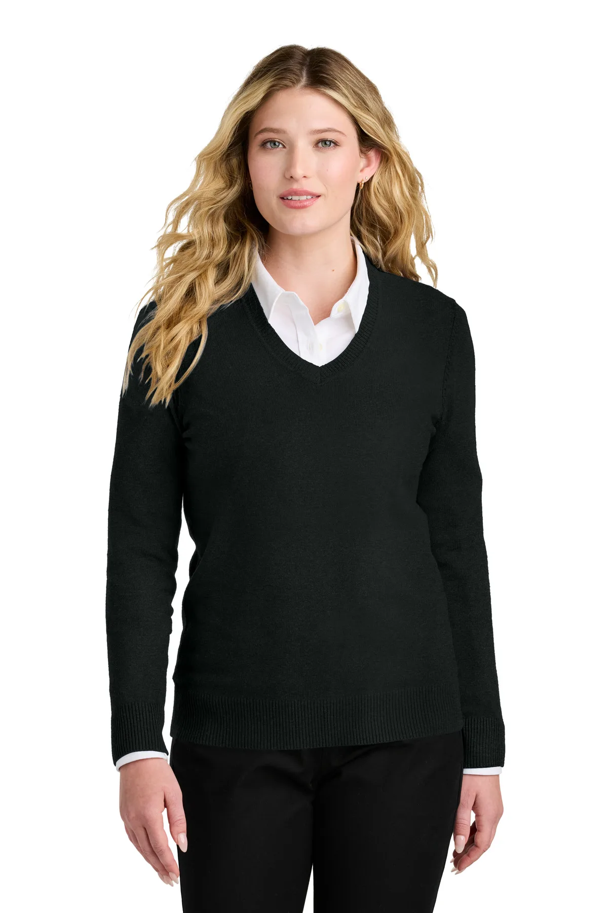 Port Authority® Women's Easy Care V-Neck Sweater view 3