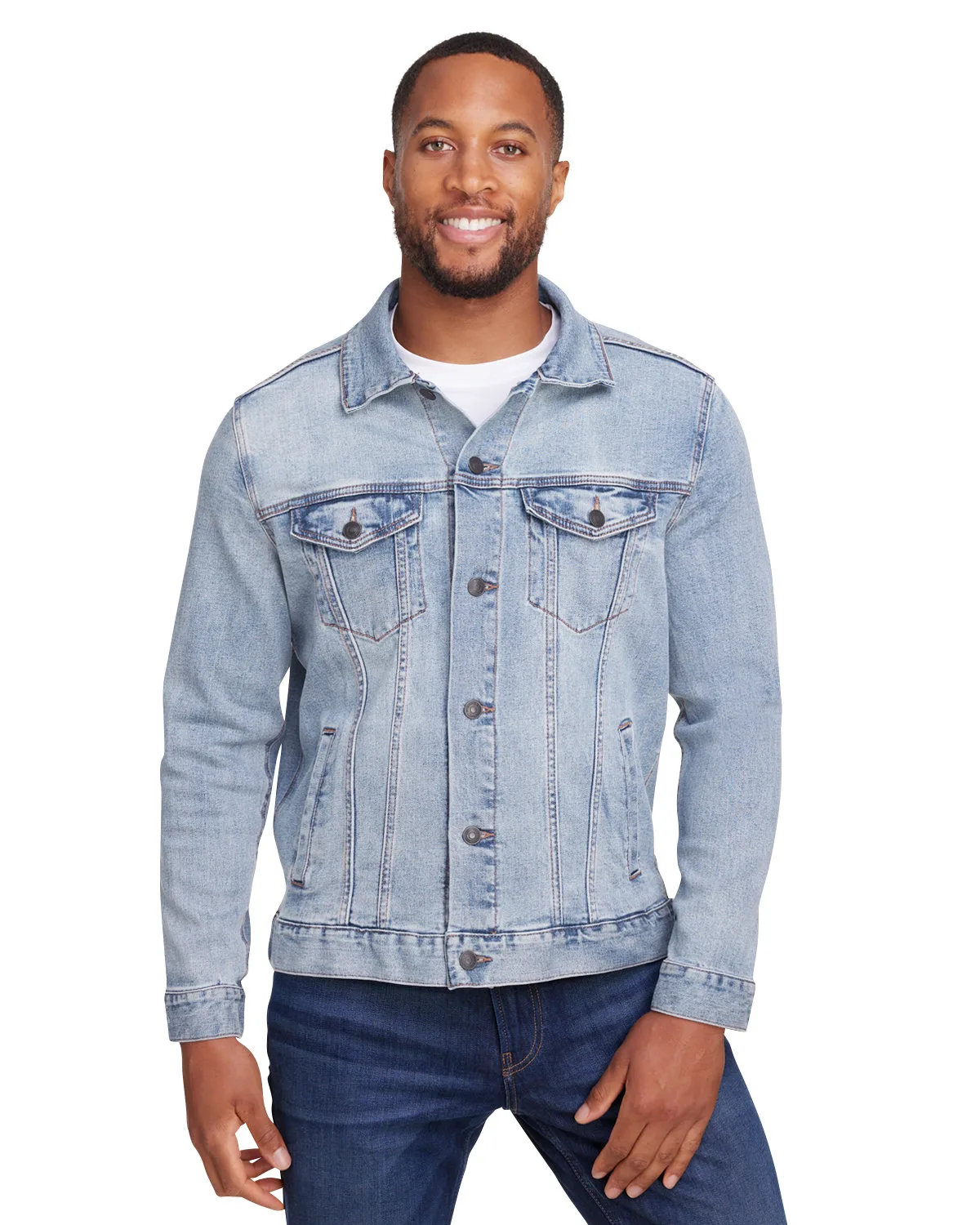 THREADFAST Unisex Denim Jacket view 3
