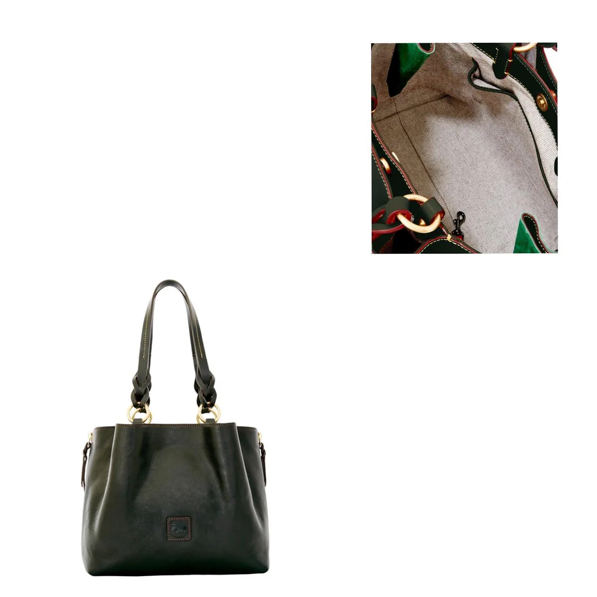 Dooney & Bourke Florentine Black Large Zip Barlow