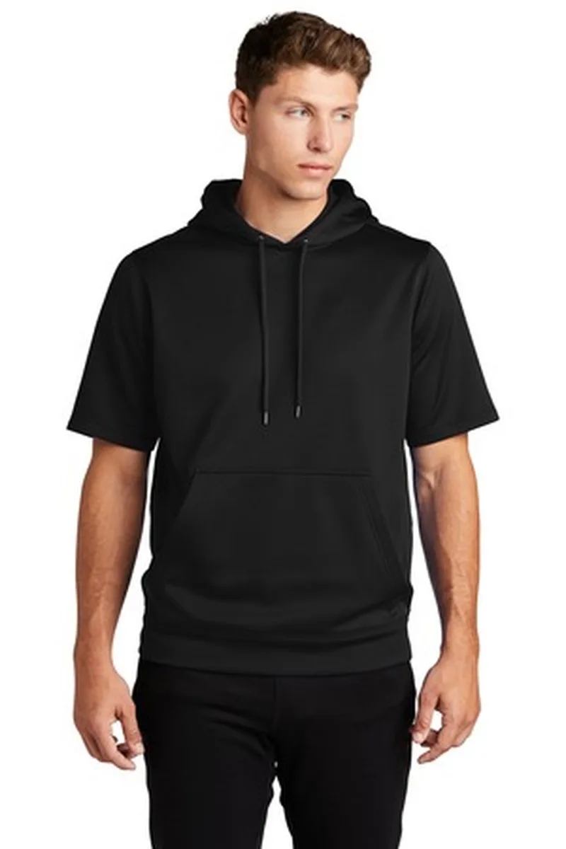 Sport-Tek ® Sport-Wick ® Fleece Short Sleeve Hooded Pullover.