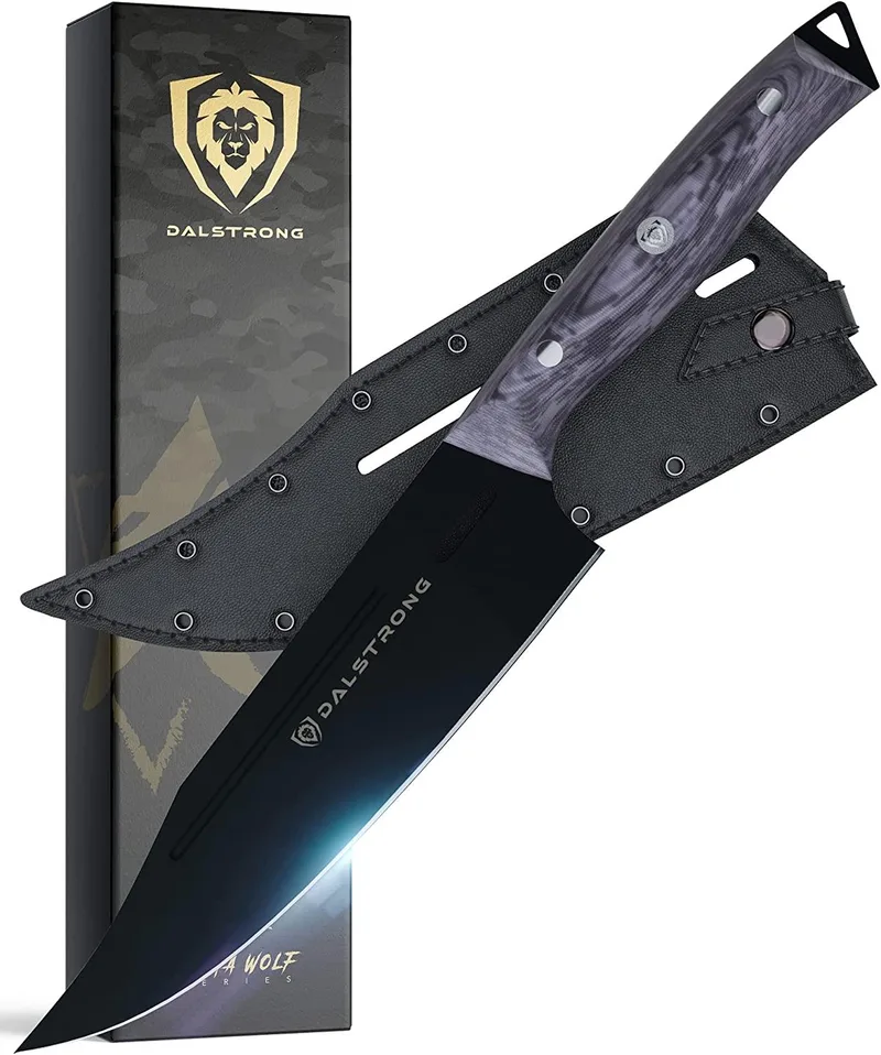 Dalstrong 8" Chef Knife - Delta Wolf Series - High Carbon Steel - Camo Handle - Leather Sheath