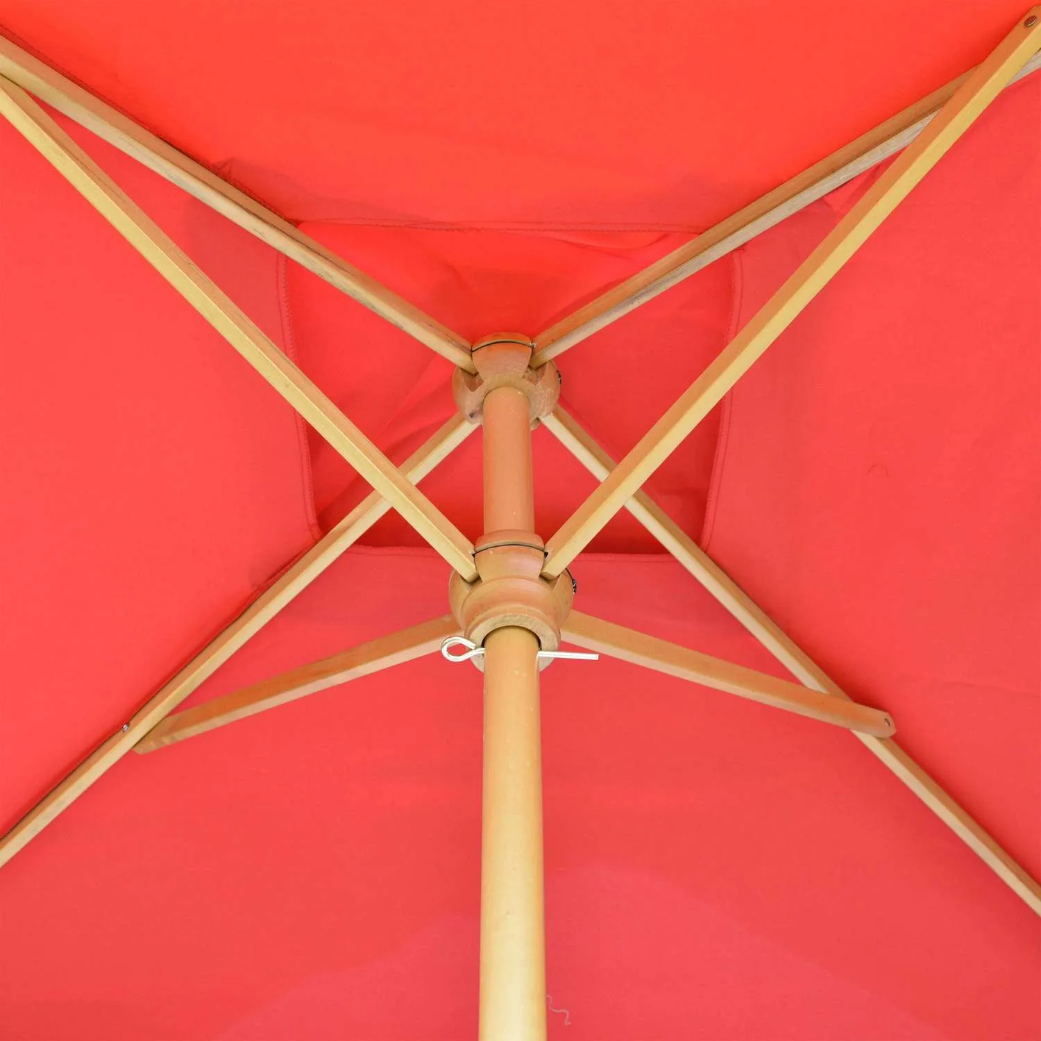 8' Square Wood Market Umbrella Kit (1 Imprint) view 4