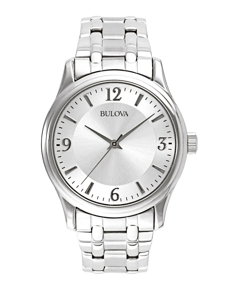 Bulova Watches Corporate Collection Men's Silver-Tone Bracelet Watch