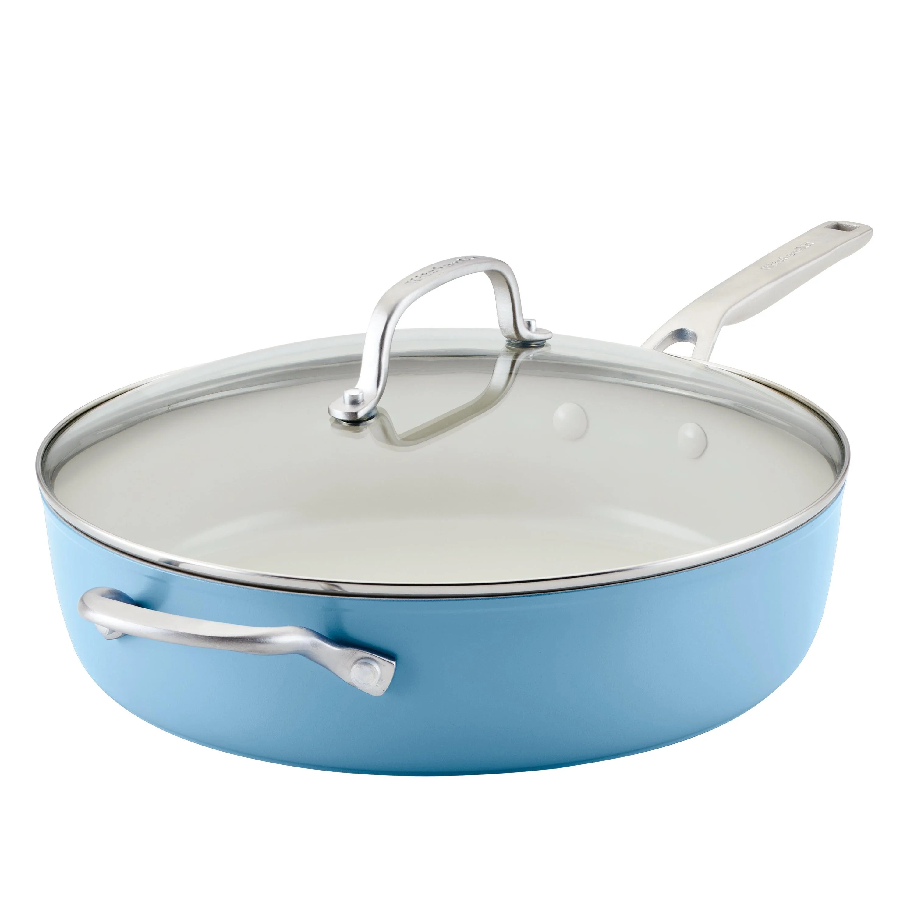 KitchenAid 5 Qt. Hard Anodized Ceramic Blue Velvet Saute Pan w/Lid