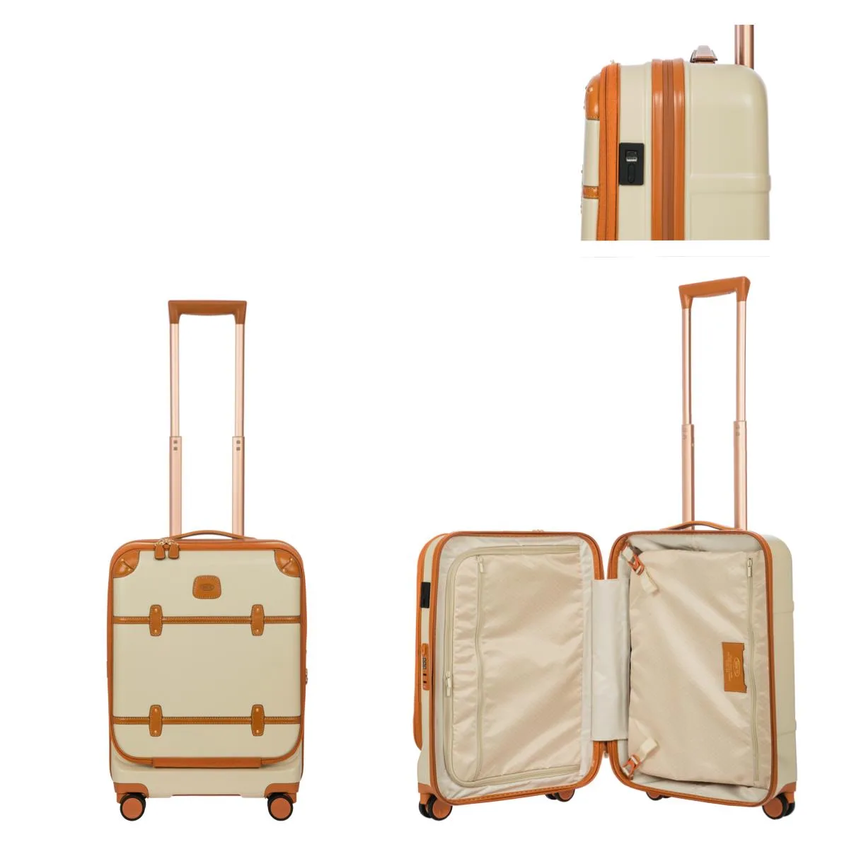 Bric's Bellagio 21" Business Carry On Spinner Luggage - Cream Beige