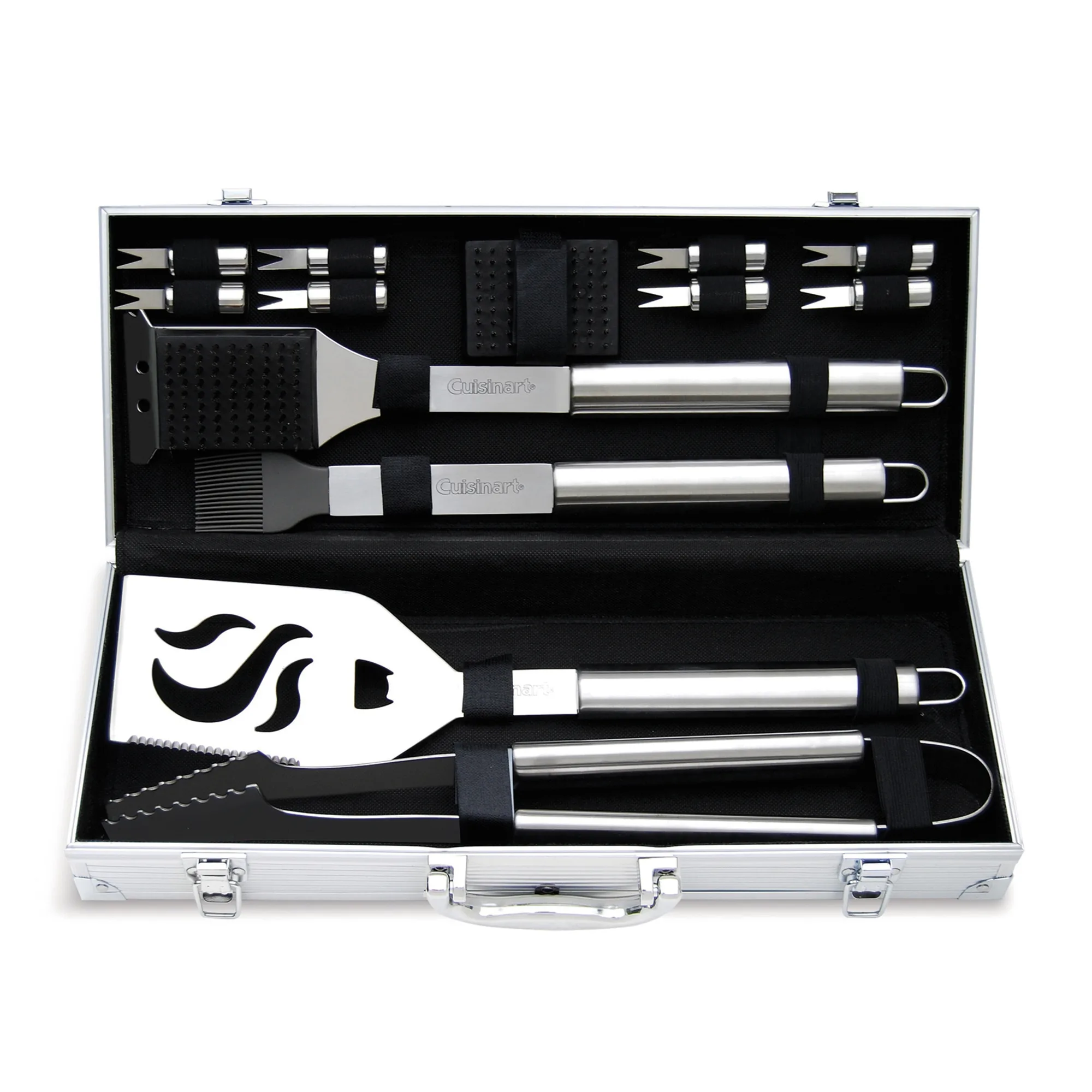 Cuisinart Outdoors® 14 Piece Deluxe Grill Tool Set - Stainless Steel
