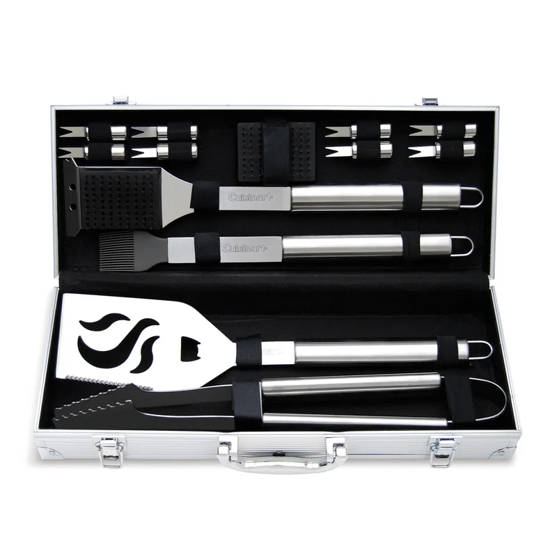 Cuisinart Outdoors® 14 Piece Deluxe Grill Tool Set - Stainless Steel