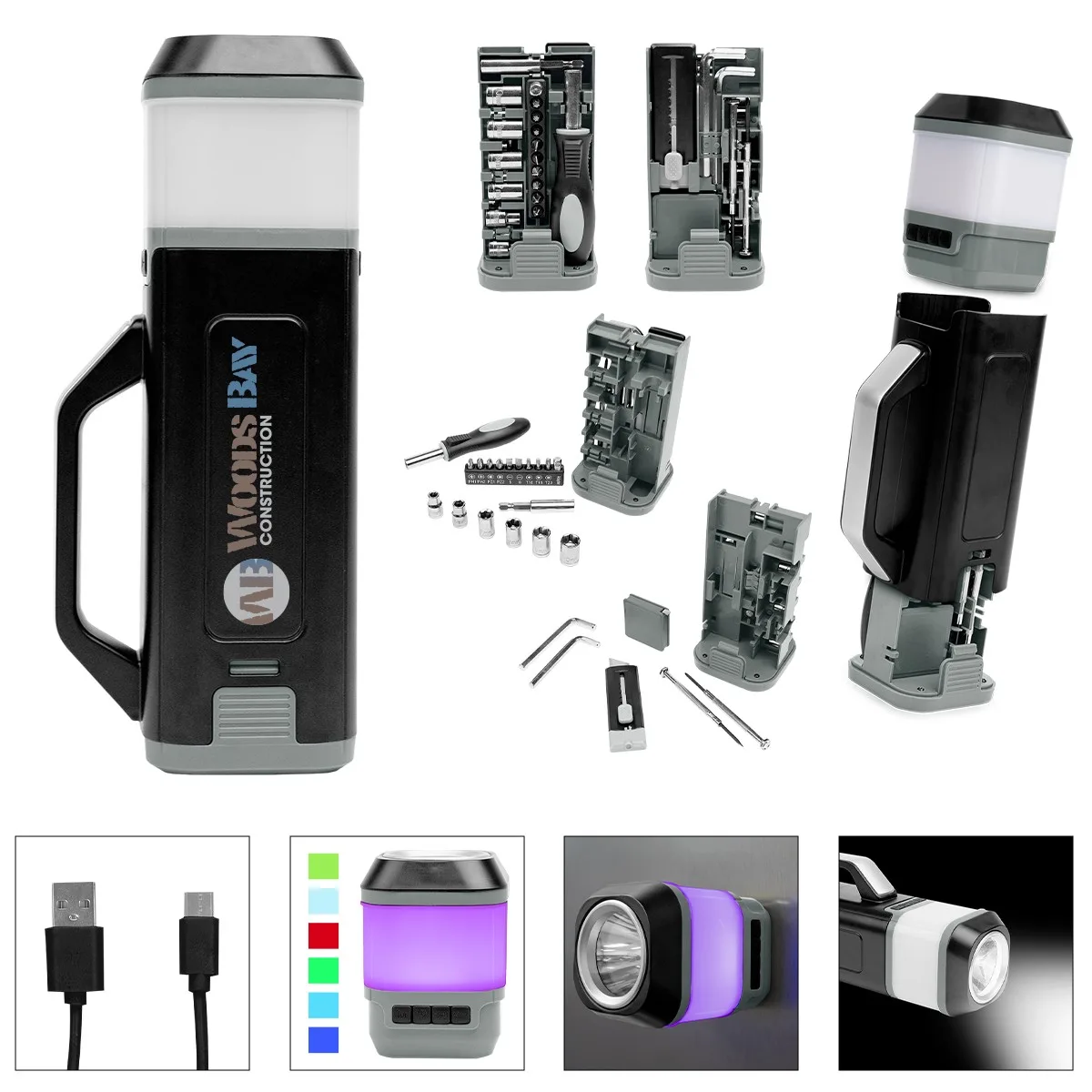 24-piece Tool Set With Rechargeable Led Light view 2