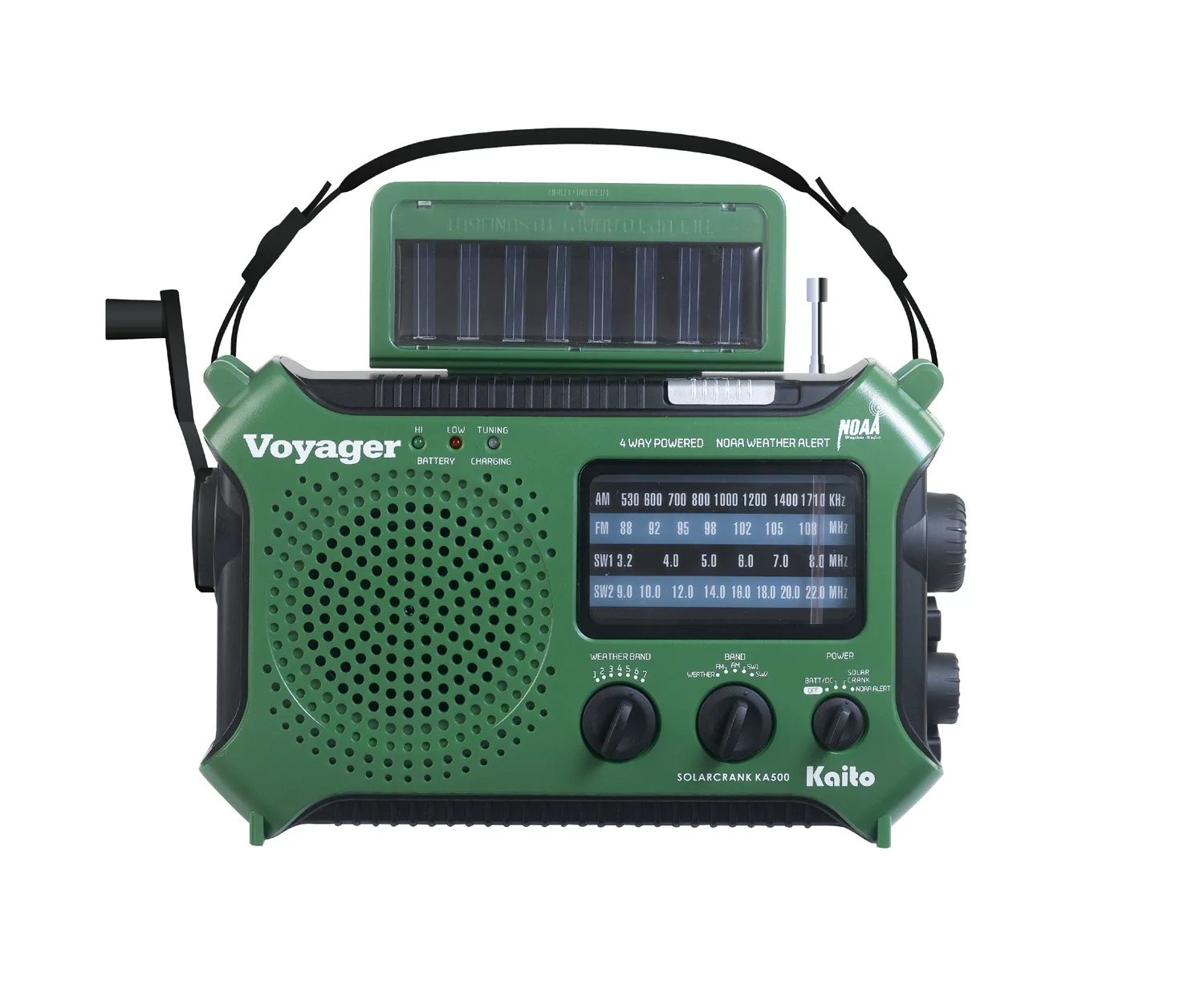 Kaito Emergency Radios & Wireless Mics Crank&Solar Am/Fm/Sw/Weather Alert Radio - Green