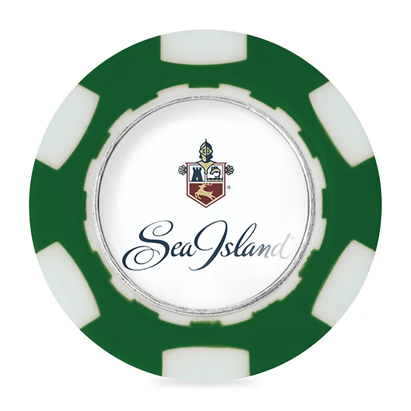 Ahead Poker Chip with Ball Marker - Green-White
