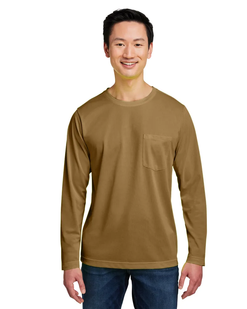 Harriton Unisex Charge Snag and Soil Protect Long Sleeve T-Shirt view 2