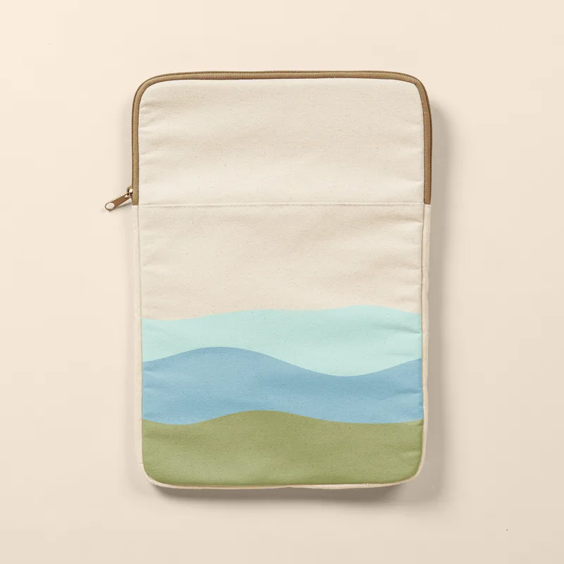 Portrait Laptop Sleeves - Natural Canvas - Large - 15" view 2