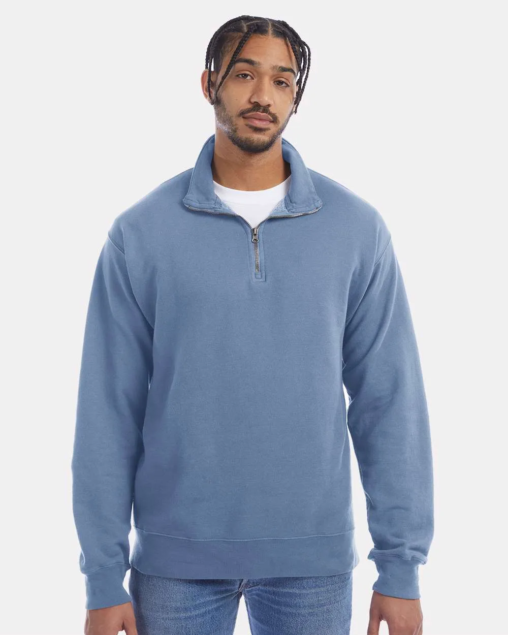 ComfortWash™ by Hanes® - Garment-Dyed Quarter Zip Sweatshirt view 5