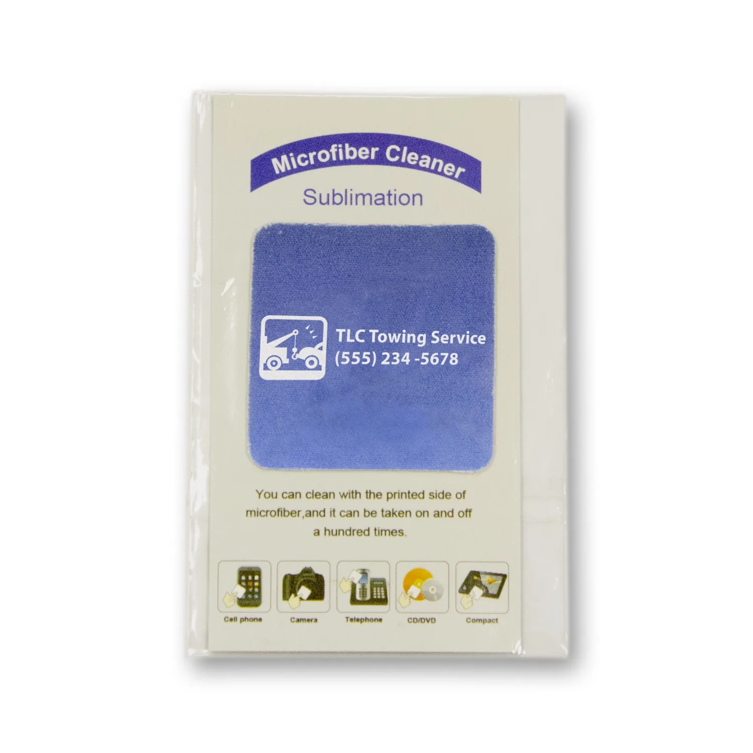 Rounded Square Magic Screen Cleaner w/Custom Backer Card