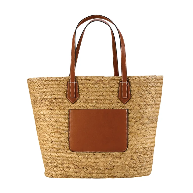 Akena Natural Hyacinth Grass Tote view 2