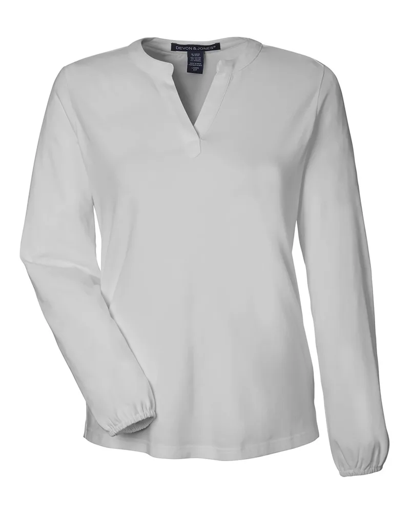 Devon and Jones® Women's Raleigh Half-Placket Knit Top view 6