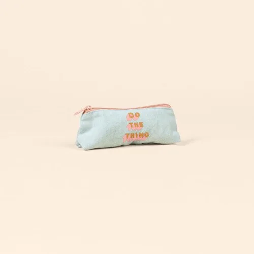 Beach Wash Denim White Logo Angle