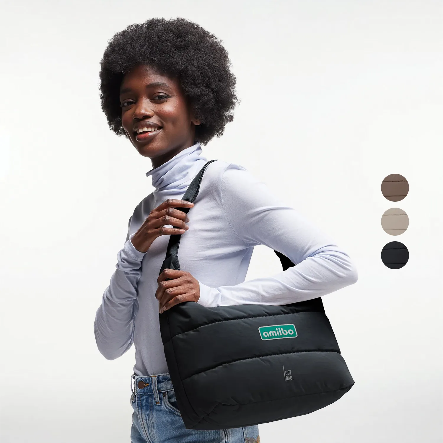 GOT BAG® Puffer Square - GOTS Certified Ocean Plastic Tote Bag