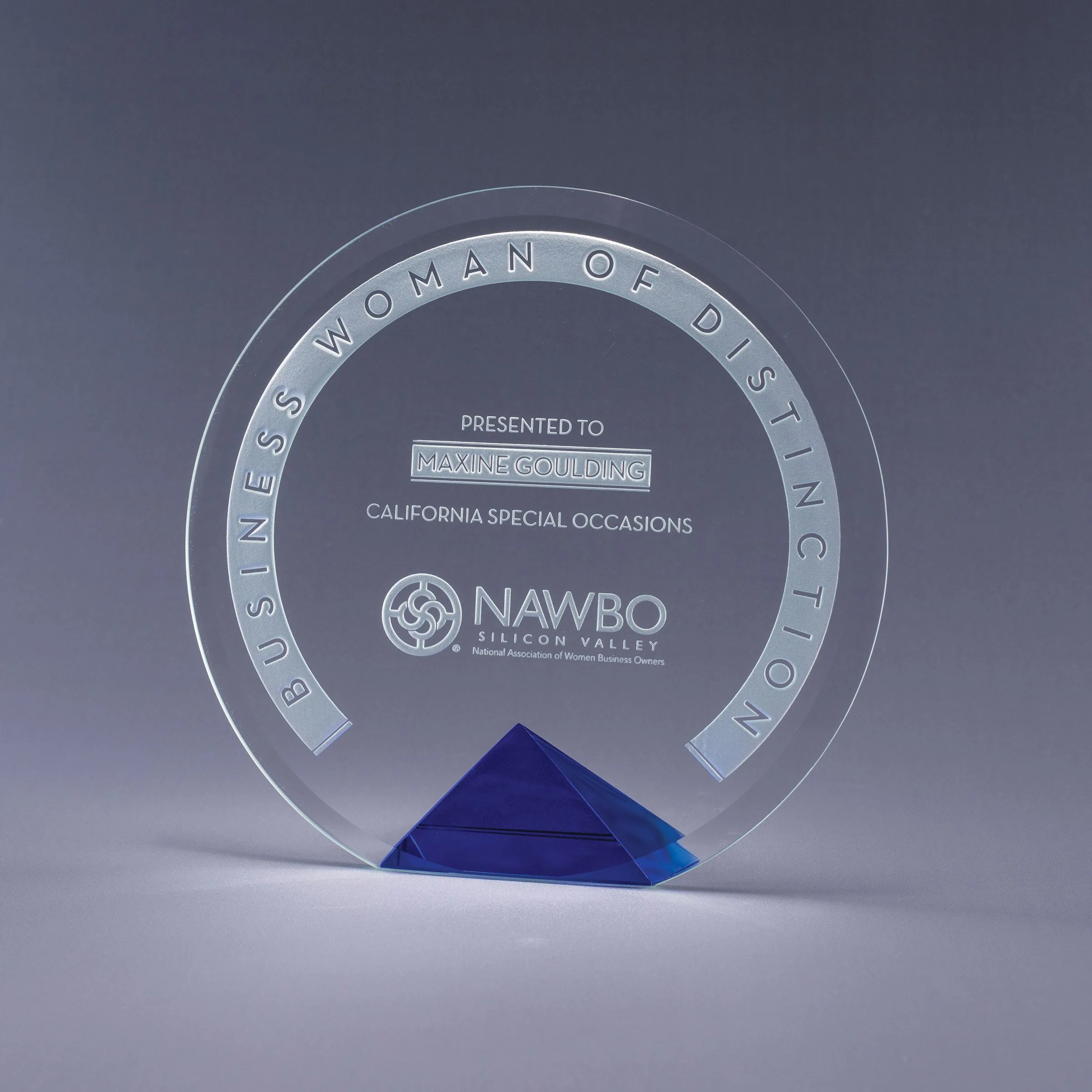 8.5" Cyrk Starphire Crystal Award view 2