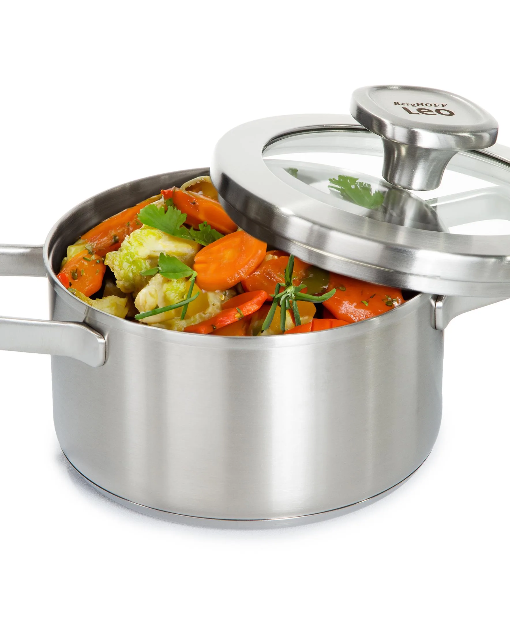 BergHoff Leo Graphite Recycled 6.25" Ss Cov Stockpot, 1.7Qt