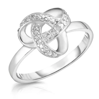 Jilco Inc Diamond Love Knot Ring - Size 6