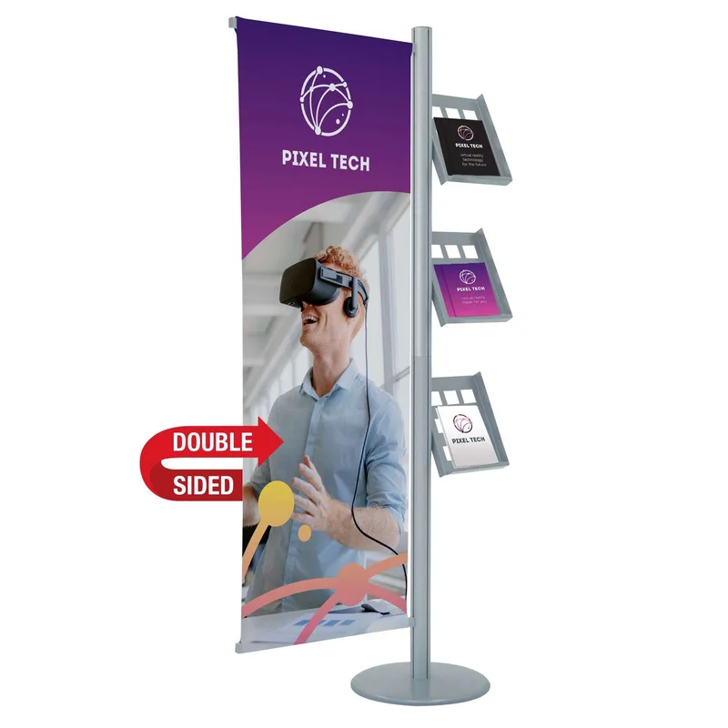 Flex Banner Display Single-Banner with Lit Racks Kit