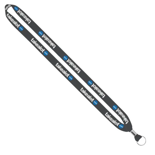 IMPORT Rush 5/8" Dye-Sublimated Lanyard with Silver Crimp & Split-Ring view 4