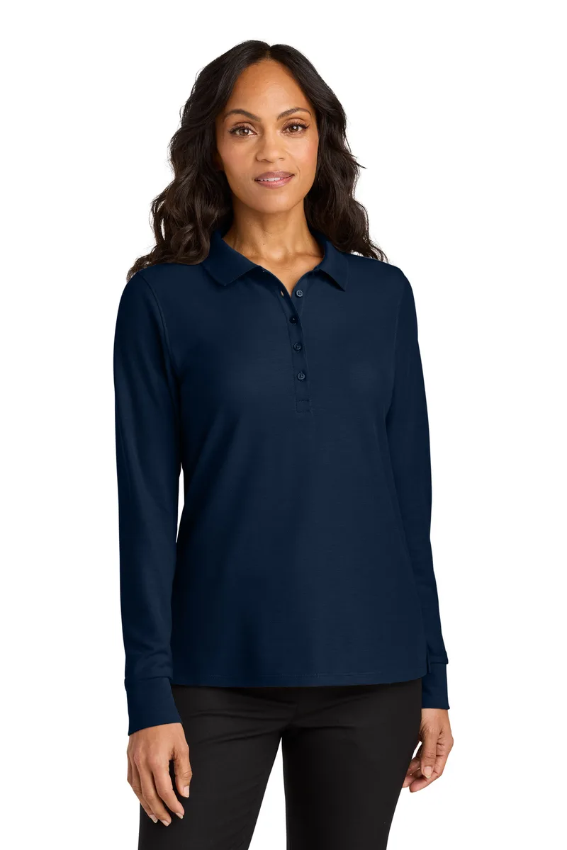 Port Authority® Women's Wearever Signature Pique Long Sleeve Polo view 6