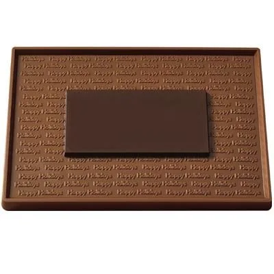 Molded Milk Chocolate Bar w/ Dark Chocolate Center view 2