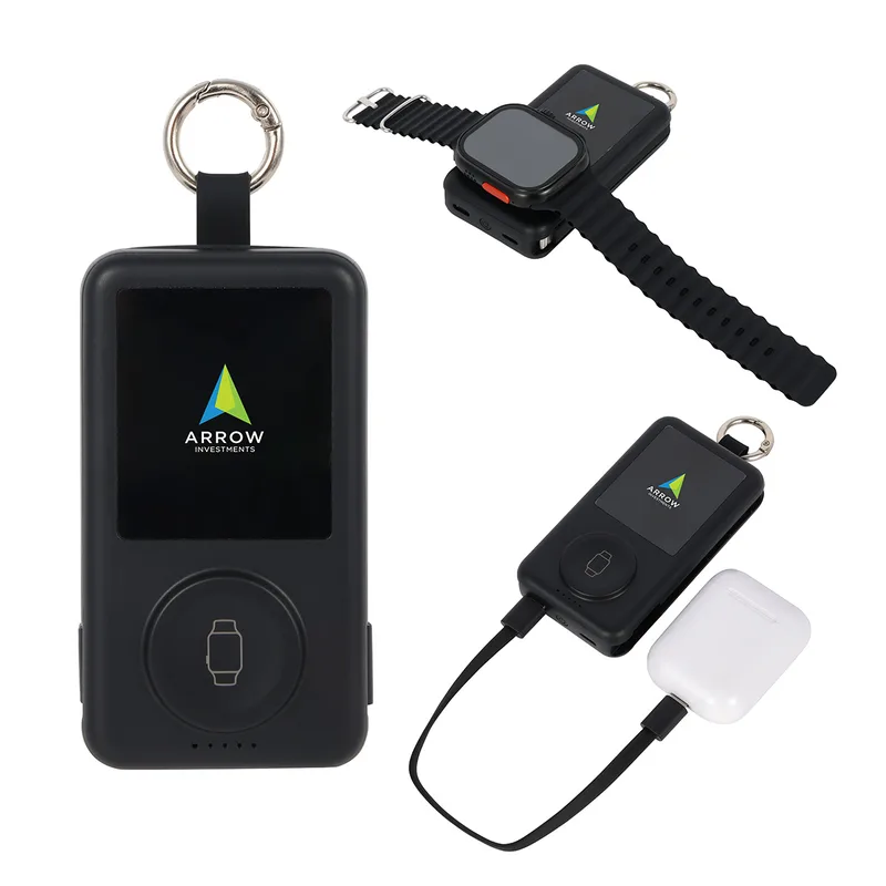Charter 6200mAh Light Up Power Bank with Watch Charger & Keyring