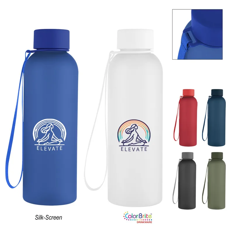 20 Oz. Morgan Rpet Rubberized Bottle With Carry Strap view 2