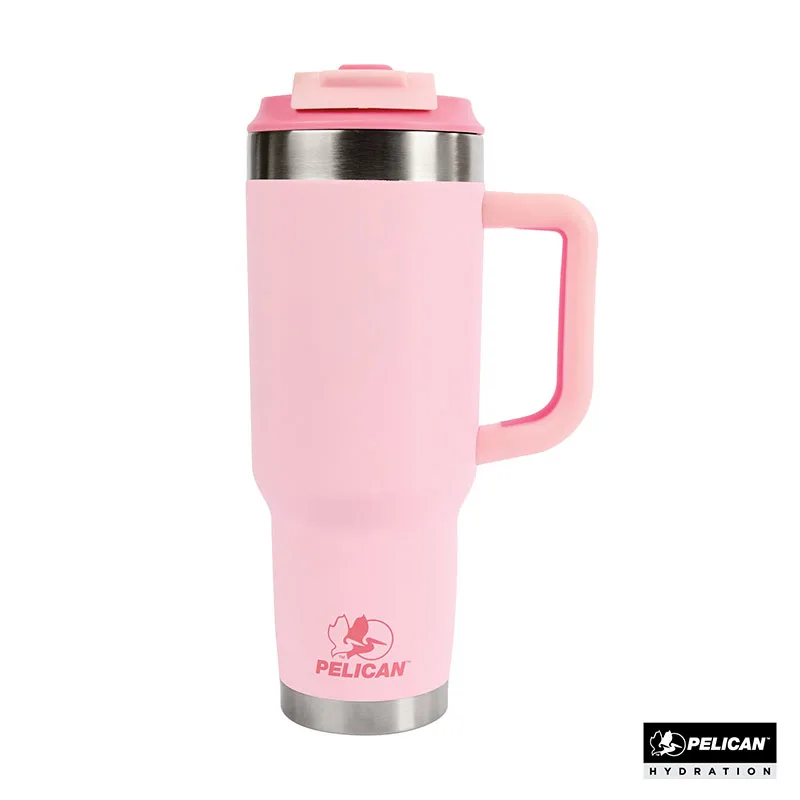 Pelican Porter Dual 40 oz. Dual Lid, Recycled Double Wall Stainless Steel Travel Tumbler view 6