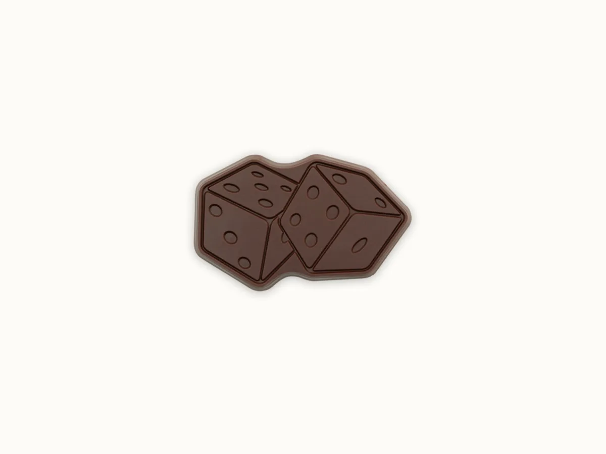 2" x 4" Custom Decorated Chocolate Rectangle with Clear Packaging view 2
