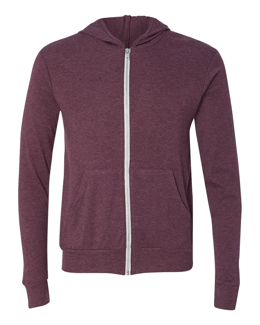 Bella+Canvas® Unisex Lightweight Hooded Full-Zip Sweater view 5