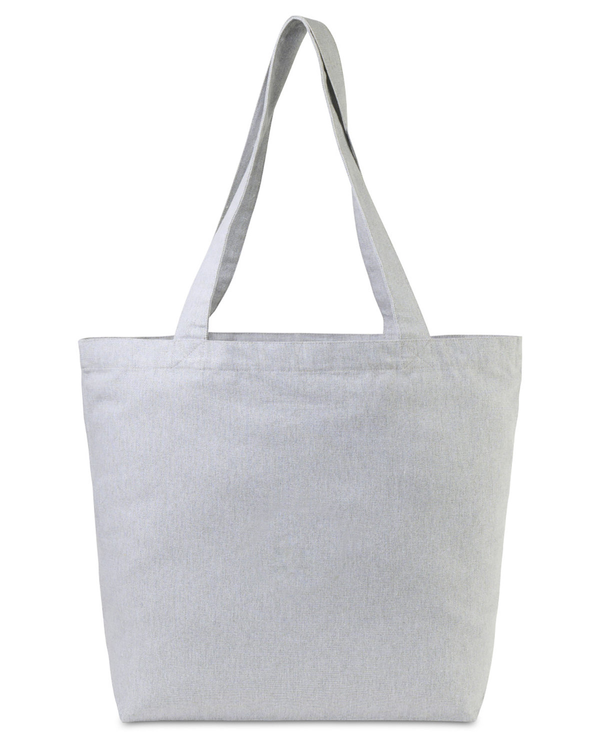 Gemline Aware™ Recycled Cotton Shopper Tote Bag With Interior Zip Pocket