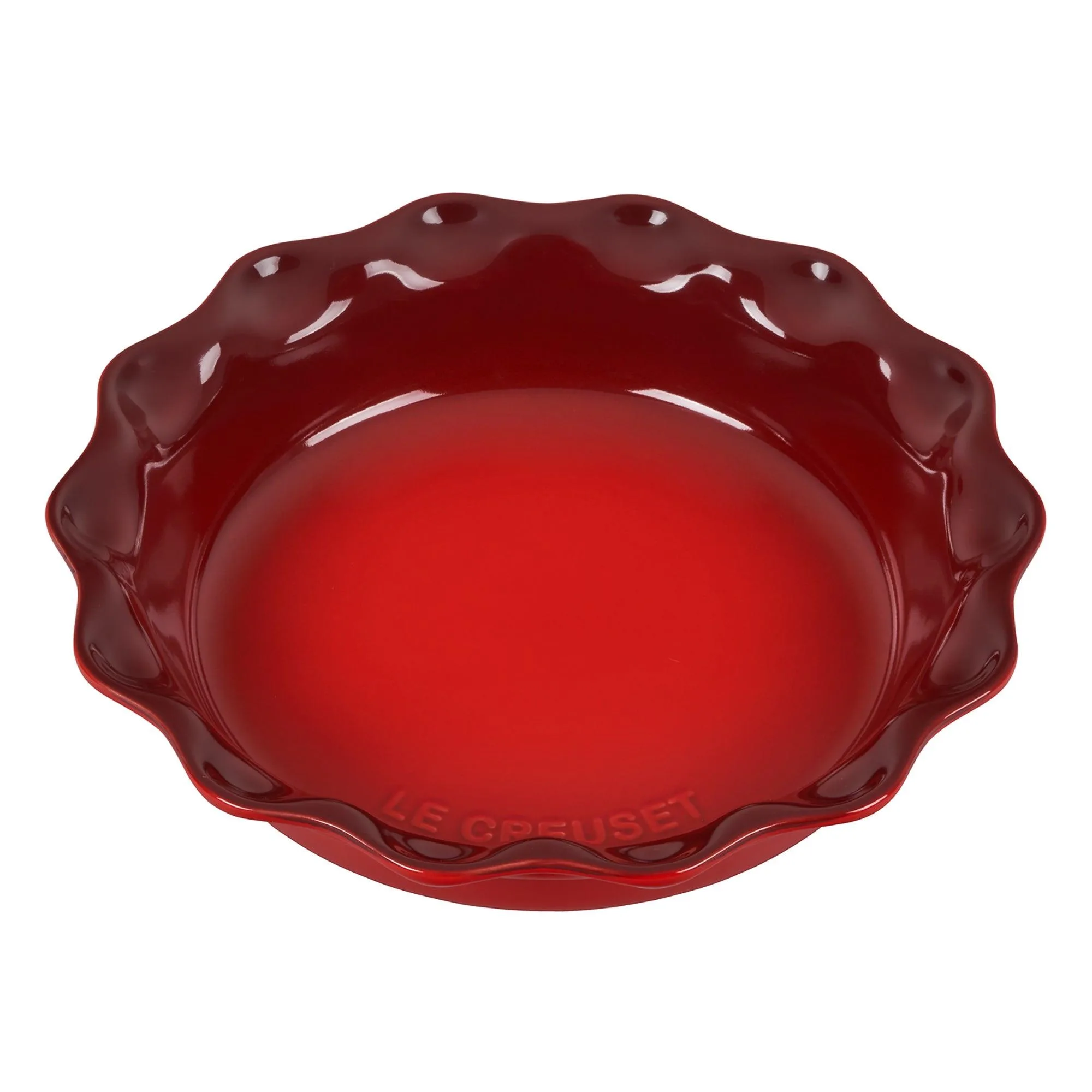 Le Creuset 9" Heritage Stoneware Pie Dish - Cerise